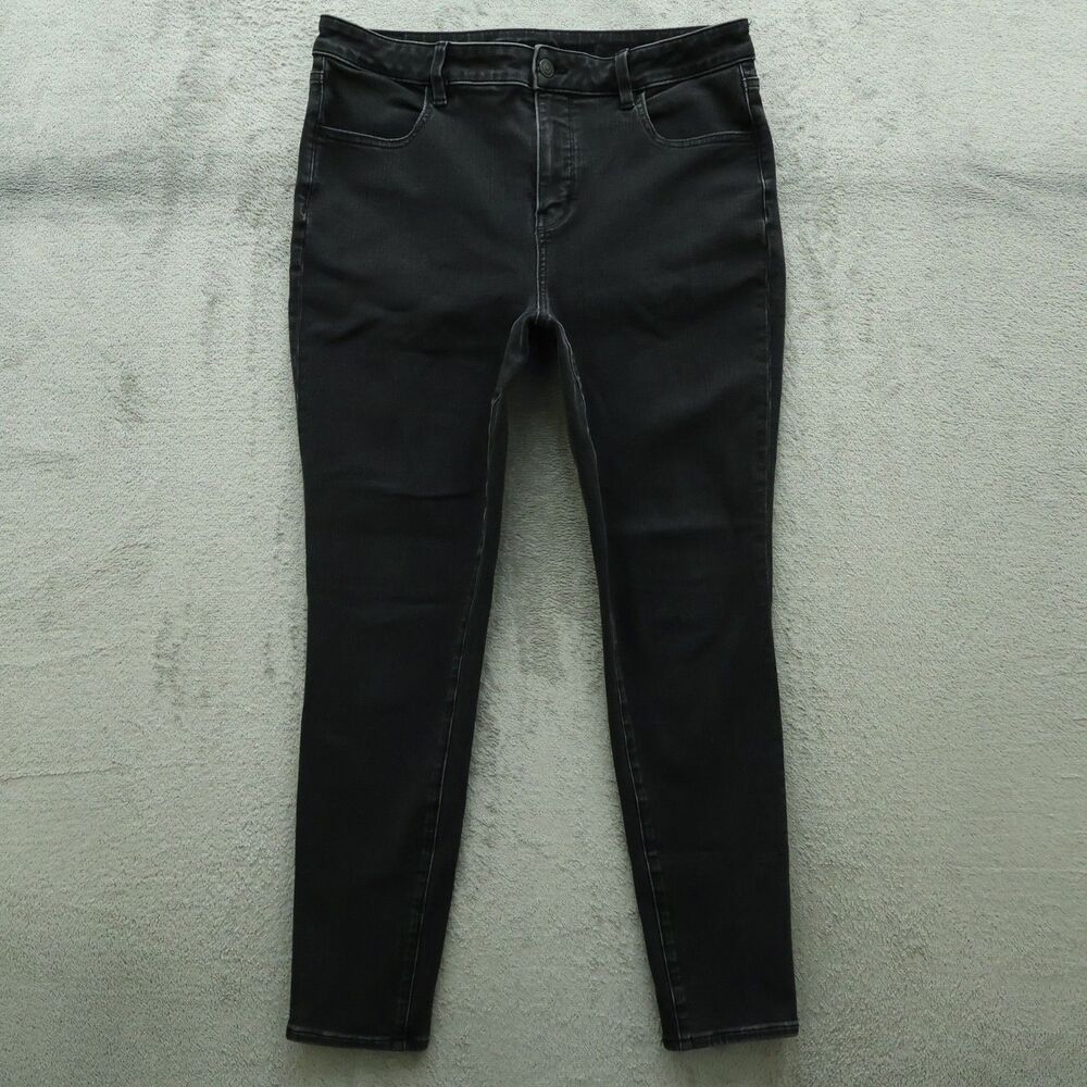 American Eagle Jeans Women's Size 14R Black High-Rise Jegging 27" Inseam
